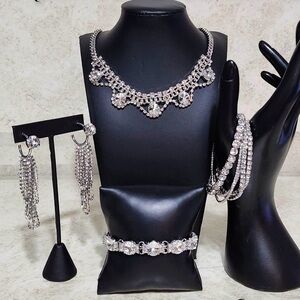 Silver Statement Necklace with Intricate Design